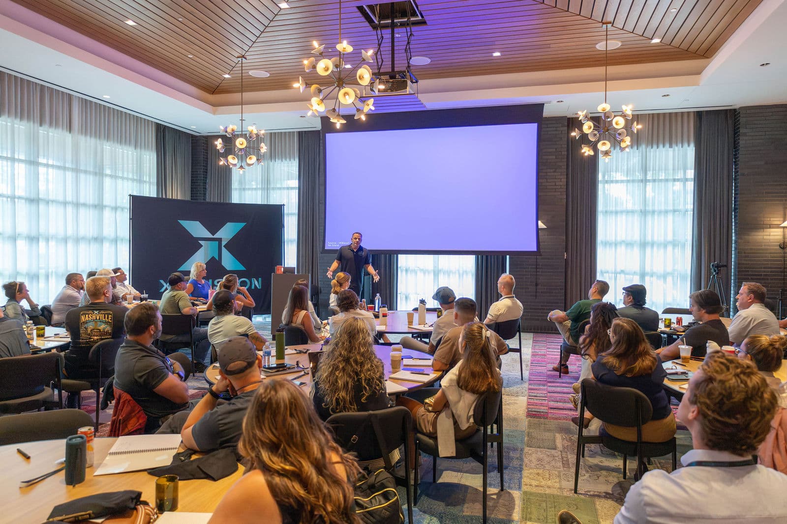 Wide room shot of Nashville event